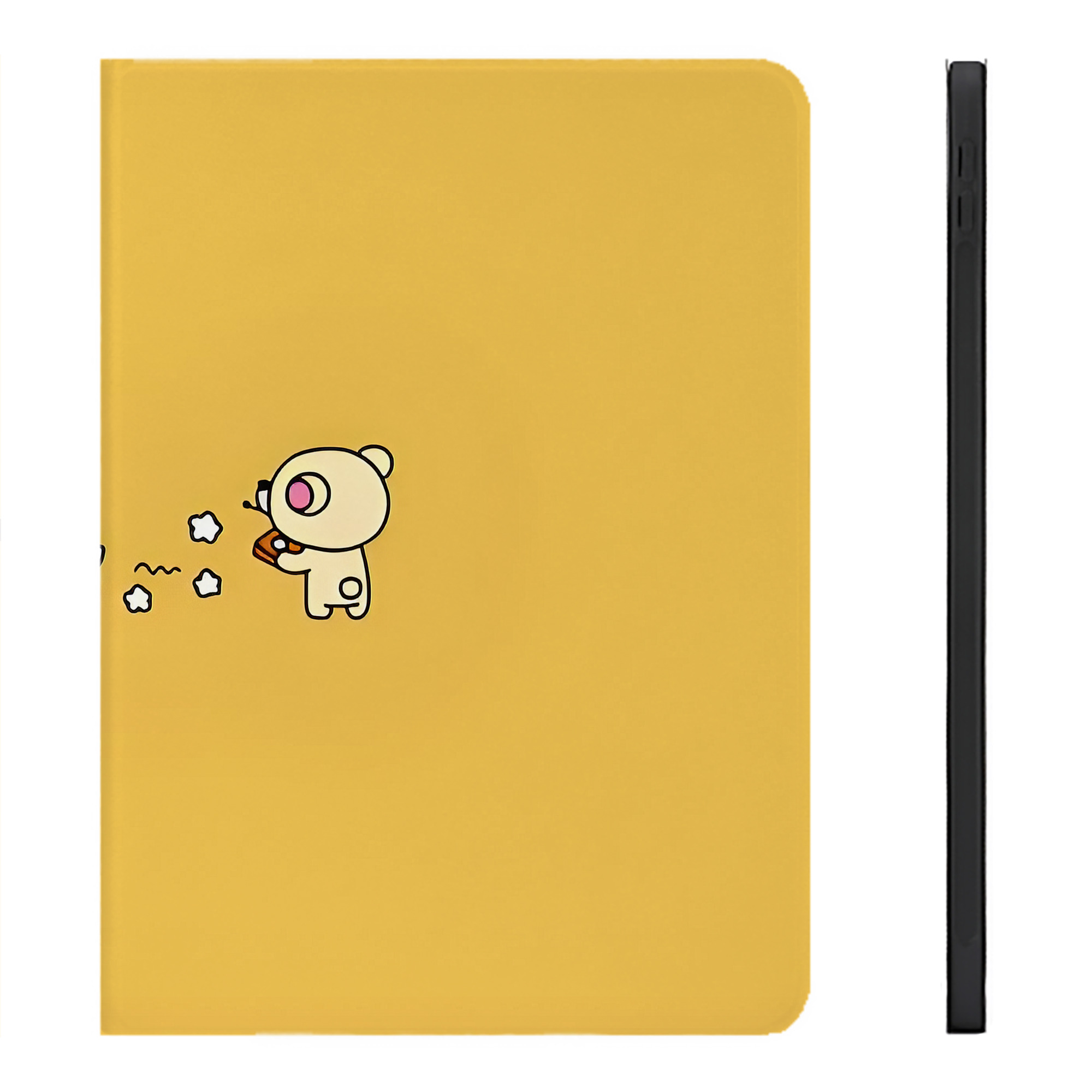 （画像用） リラックマ リラックマ キイロイトリ Rilakkuma Korilakkuma Kiiroitori IPadケース ペンホルダー付き ブックスタイルデザイン